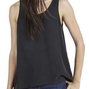 Everlane black silk tank